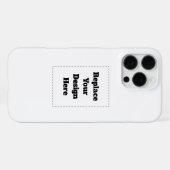 オリジナルの白い iPhoneケース (裏面横)