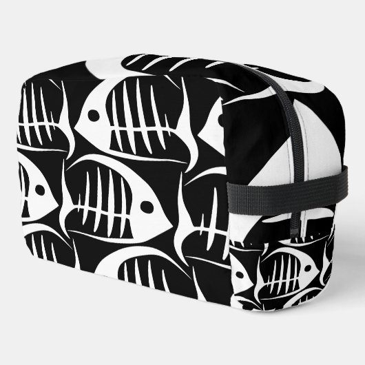 オリジナルの白黒の魚の骨のカスタムデザイン ドップキット (左コーナー)