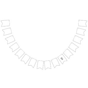オリジナルの白 バンティングフラッグ