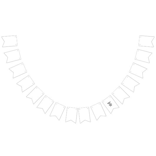 オリジナルの白 バンティングフラッグ (全)