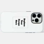 オリジナルの白 Case-Mate iPhoneケース (裏面 (横))