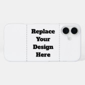 オリジナルの白 iPhoneケース (裏面横)