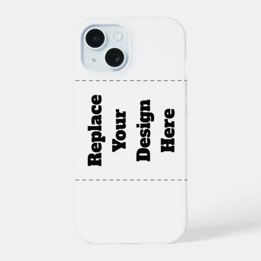 オリジナルの白 iPhone 15ケース (裏面)