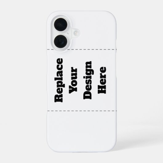 オリジナルの白 iPhone 16ケース (裏面)