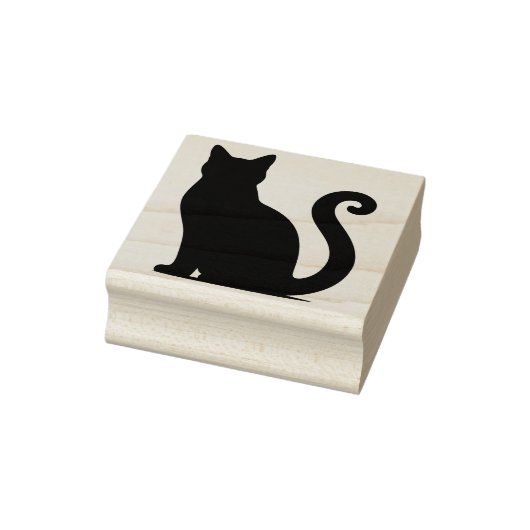 オリジナルの神秘的な黒猫の子猫グッズを作成 ラバースタンプ (スタンプ)