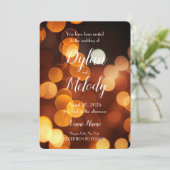 オリジナルの秋のゴールドボケウェディングを作成 招待状 (スタンド正面)