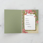 オリジナルの精神的な花束の祈りカードを作成する カード (内部)