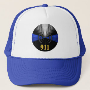 オリジナルの細い青い線の分割記号 – 911 キャップ