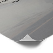 オリジナルの結婚写真と誓いの文がフェードしたグレー ポスター (角)