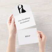 オリジナルの結婚式の出欠確認カードを白で作成 オールインワン招待状 (貼ってはがせる)