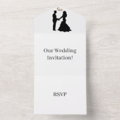 オリジナルの結婚式の返信 白 オールインワン招待状 (内側)