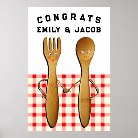 オリジナルの結婚式デコレーション ポスター (正面)