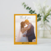 オリジナルの結婚式写真の感謝メッセージ ポストカード (スタンド正面)