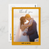 オリジナルの結婚式写真の感謝メッセージ ポストカード (正面/裏面)