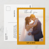 オリジナルの結婚式写真感謝メッセージ ポストカード (正面/裏面)