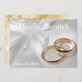 オリジナルの結婚式招待状 & RSVP- Save the Date 招待状 (正面/裏面)