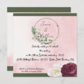 オリジナルの結婚発表カード 案内状 (正面/裏面)