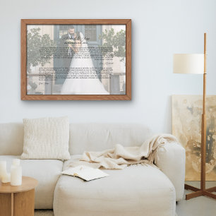オリジナルの結婚誓約写真記念品 フォトプリント           