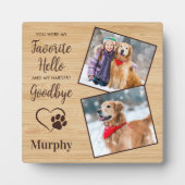 オリジナルの肉球プリント ペットメモリアル フォト フォトプラーク (正面)