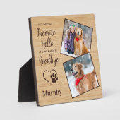 オリジナルの肉球プリント ペットメモリアル フォト フォトプラーク (正面)