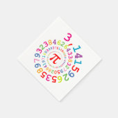 オリジナルの色のスパイラル桁番号3,14... スタンダードカクテルナプキン (角)