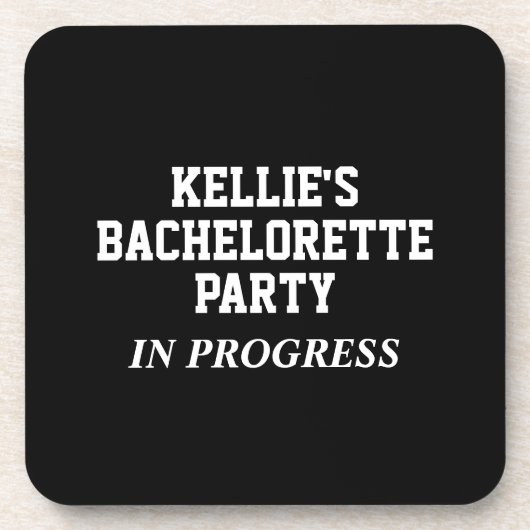 オリジナルの花嫁お別れパーティー進行中 コースター (正面)