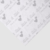 オリジナルの花嫁と新郎のシルバーハートウェディング 薄葉紙 (詳細)