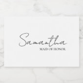 オリジナルの花嫁の介添え人へのギフトアイデア スパークリングワインラベル (シングルラベル)