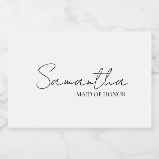 オリジナルの花嫁の介添え人へのギフトアイデア スパークリングワインラベル (シングルラベル)