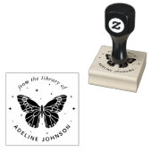 オリジナルの蝶のエクスリブリス 本の印鑑 ラバースタンプ (押印)