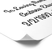 オリジナルの蝶のメモリアル ポスター (角)