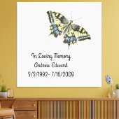 オリジナルの蝶の追悼記念 キャンバスプリント (インサイチュ (リビング))