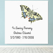 オリジナルの蝶の追悼記念 キャンバスプリント (インサイチュ (ウッドフロア))