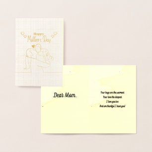 オリジナルの詩で母の日をDIY。世界に一つだけのカード 箔カード