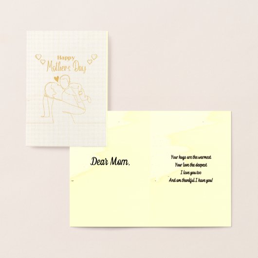 オリジナルの詩で母の日をDIY。世界に一つだけのカード 箔カード (ディスプレー)