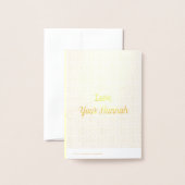 オリジナルの詩で母の日をDIY。世界に一つだけのカード 箔カード (裏面封筒付き)