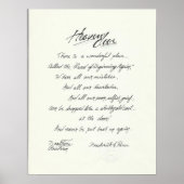 オリジナルの詩と信仰による芸術のミッションへの信仰。 ポスター (正面)