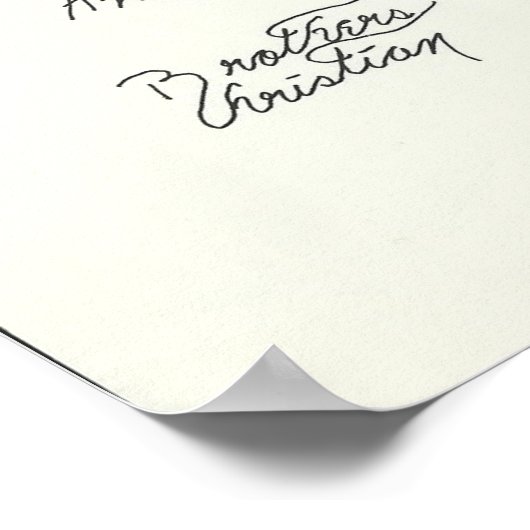 オリジナルの詩と信仰による芸術のミッションへの信仰。 ポスター (角)