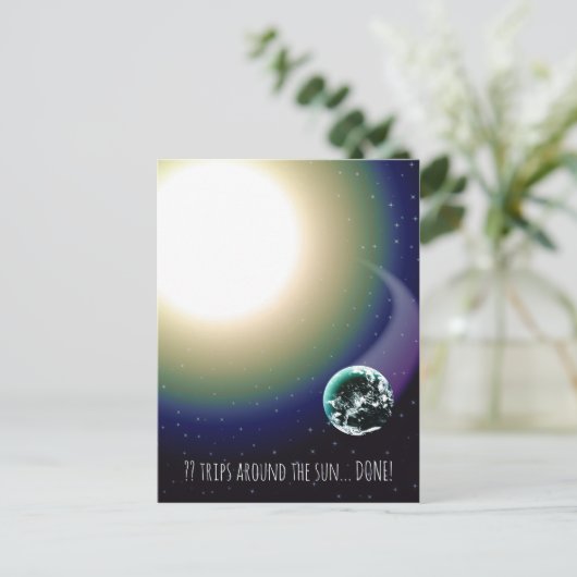 オリジナルの誕生日トリップ・アラウンド・ザ・サン ポストカード (スタンド正面)