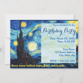 オリジナルの誕生日パーティー招待状を作成 招待状 (正面)