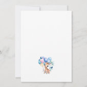 オリジナルの赤ちゃんキリン ベビーシャワー サンキューカード (裏面)