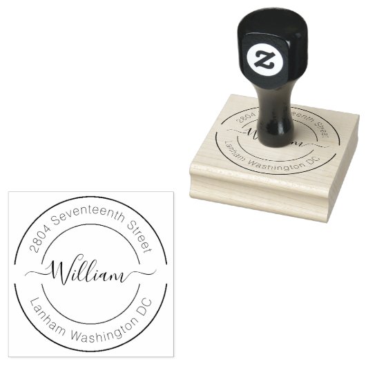 オリジナルの返信先住所をモダンカリグラフィーで作成 ラバースタンプ (押印)