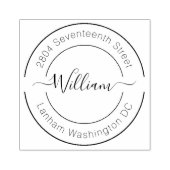 オリジナルの返信先住所をモダンカリグラフィーで作成 ラバースタンプ (インプリント)