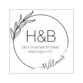 オリジナルの返送先住所スタンプ ミニマリストスクリプトを作成 ラバースタンプ (インプリント)