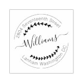 オリジナルの返送先住所ラベル 現代のミニマル ラバースタンプ (インプリント)