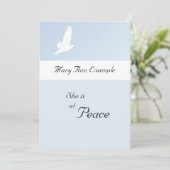 オリジナルの追悼メッセージ / 逝去のお知らせ 招待状 (スタンド正面)