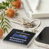 オリジナルの重み付き毛布アイコン キーホルダー (正面右)