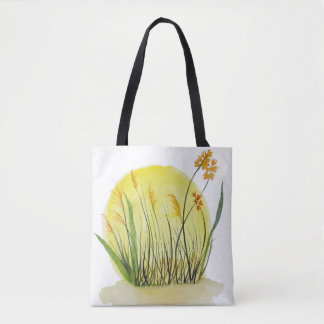 オリジナルの野の花とプレーリーの草の自然 トートバッグ