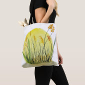オリジナルの野の花とプレーリーの草の自然 トートバッグ (クローズアップ)