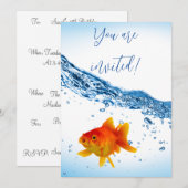 オリジナルの金魚水槽の水 招待状 (正面/裏面)